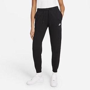 Nike Sportswear Essential Women's Fleece Pants Size Large Black/White
